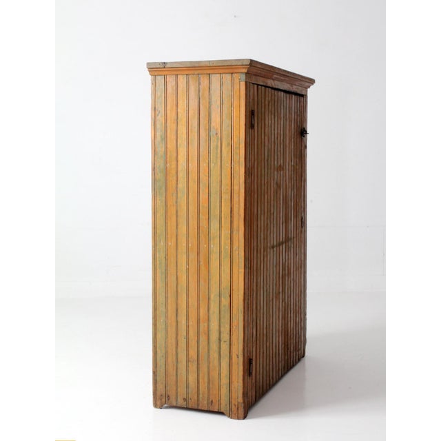Antique Beadboard Country Cupboard Cabinet For Sale - Image 17 of 18