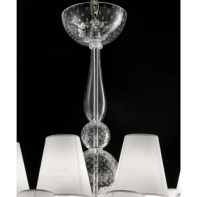 Transparent Murano Glass Chandelier by Simoeng for Simoeng For Sale - Image 4 of 9