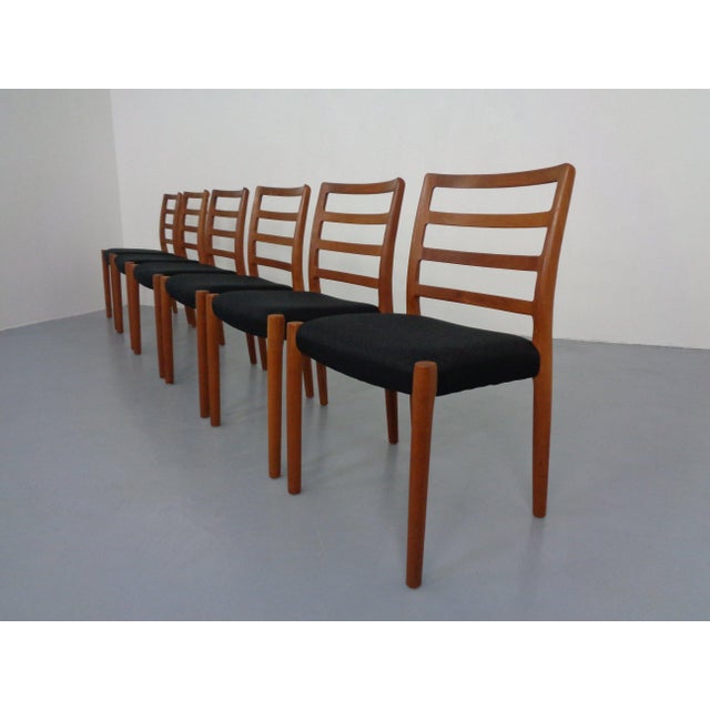 Model 85 Teak Dining Chairs by Niels Otto Møller for J. L. Møllers, 1960s, Set of 6 For Sale - Image 4 of 12