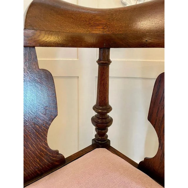 Antique Victorian Oak Corner Chair For Sale - Image 10 of 14