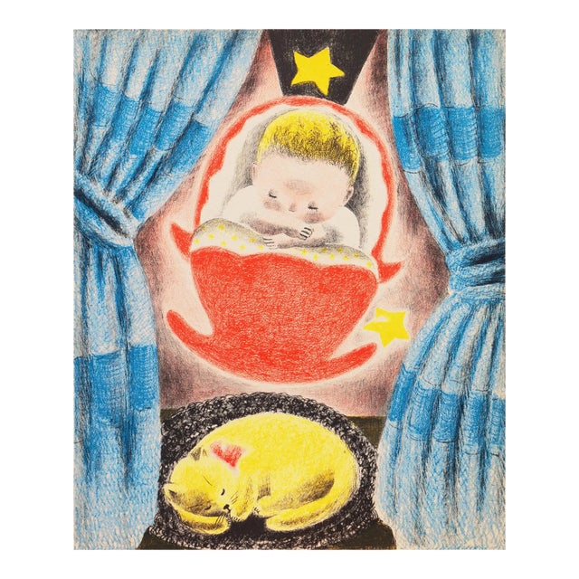 'Christopher' by Nura Ulreich, 1943, Art Deco Lithograph, Woman Artist, Salon D'Automne, Paris, Art Institute of Chicago For Sale