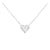 14k White Gold 1/4 Cttw Lab Grown Heart Shape Diamond Solitaire 18" Pendant Necklace (E-F Color, SI1 For Sale