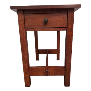 Stickley Living Room Mission Oak End Table With Drawer For Sale