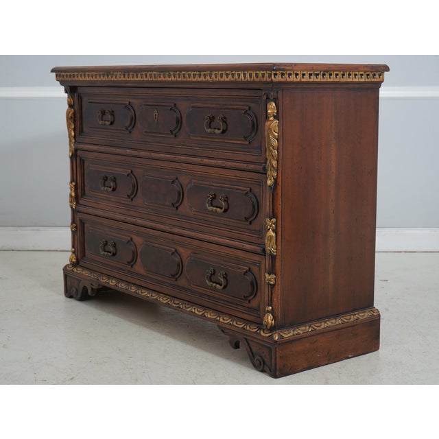 Age: Approx: 25 Years Old Details: Raised Panel Back Large Oversized Bedside Chests Or Dressers Nice Carved Details Gold...