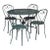Antique Garden Table/4 Chair Set For Sale