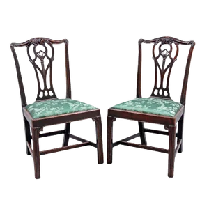 English Chippendale Side Chairs - a Pair