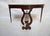 Victorian Mid 20th Century Pair of Demilune Consoles With Harp / Lyre Detail For Sale - Image 3 of 18
