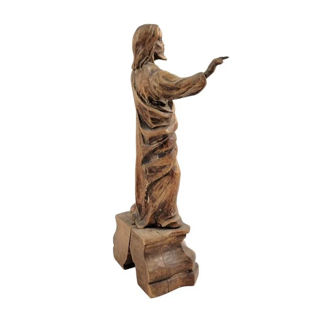 Baroque German Artist, Christ Statue Altarpiece, 1600s-1700s, Wood For Sale - Image 5 of 18
