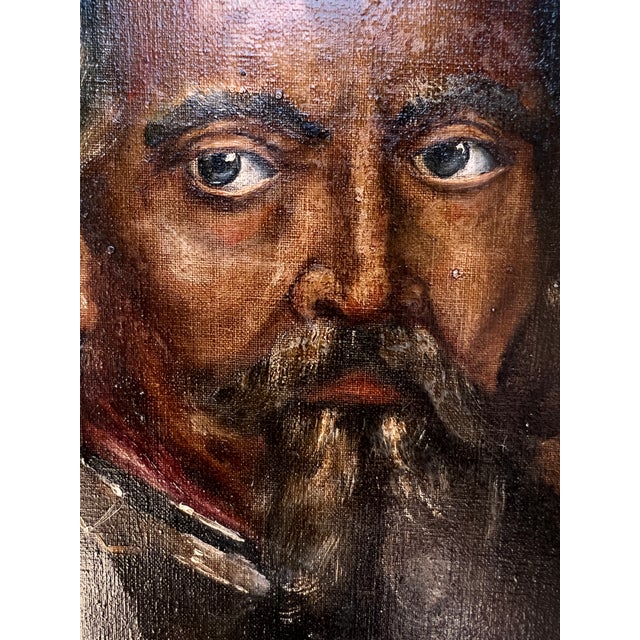 Late 20th Century Ernest Burnett Hood, British Artist, Oil on Canvas Painting, Portrait For Sale - Image 9 of 10