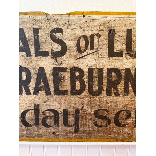 Antique Braeburn Hotel Guilford Maine Painted Wooden Roadside Advertising Sign, C. 1920-1935 For Sale - Image 17 of 18