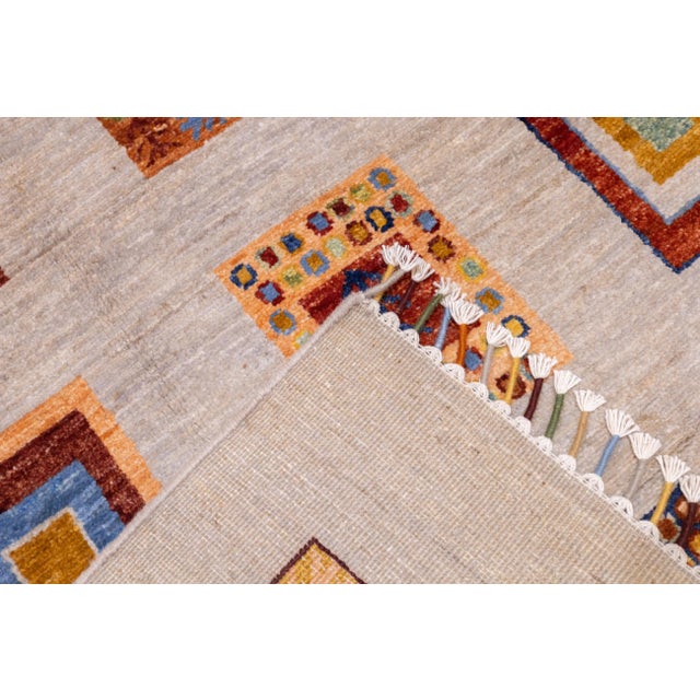 Textile Contemporary Gabbeh Rug 3'11'' X 6'3'' For Sale - Image 7 of 10