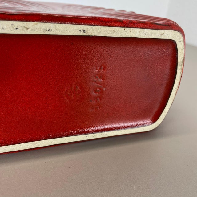 Large Red Abstract Vase by Cari Zalloni for Steuler, 1970s For Sale - Image 17 of 18