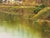 Textile Golden haze settles on calm waters, holding a cottage in quiet reverie 1975 Circa For Sale - Image 7 of 18