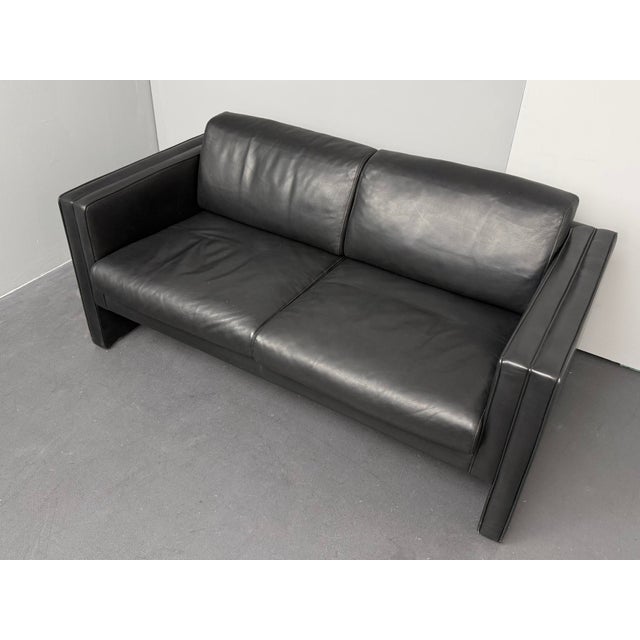 Two-Seater Leather Sofa by Jürgen Lange for Walter Knoll, Germany, 1970s, in Very Good conditions. Designed 1970 to 1979...