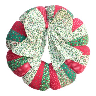 Quilted Calico Christmas Wreath For Sale
