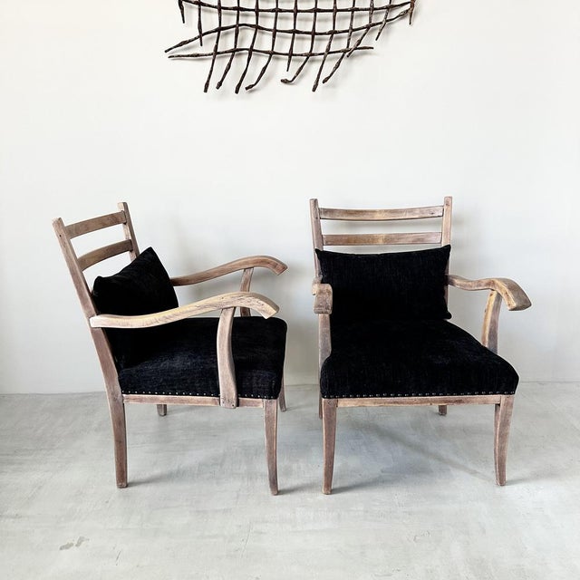 Set of Vintage Coastal Armchairs For Sale - Image 5 of 9