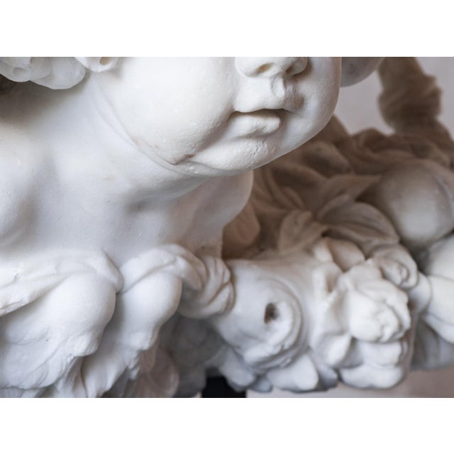 Italian Artist, Statue of a Putto, 1600, Carrara Marble For Sale - Image 6 of 16