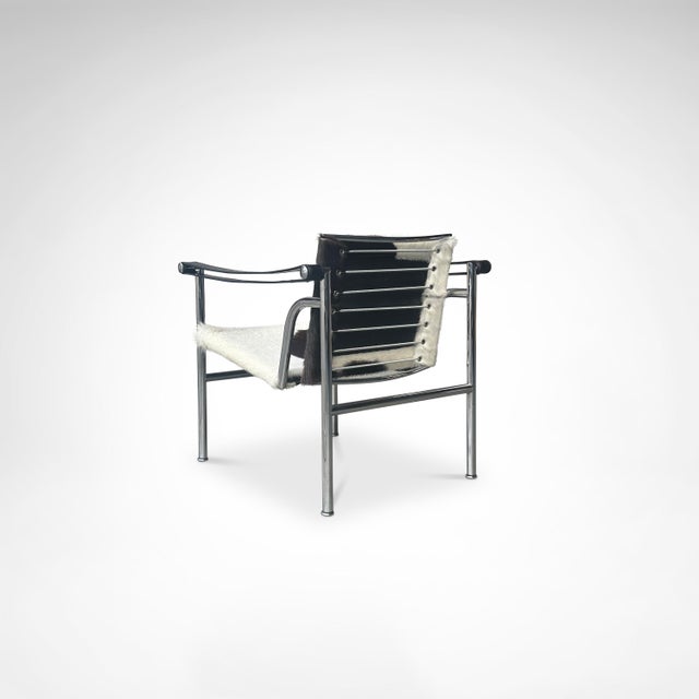 Metal LC1 Ponyskin Armchair by Le Corbusier for Cassina, 1980s For Sale - Image 7 of 10