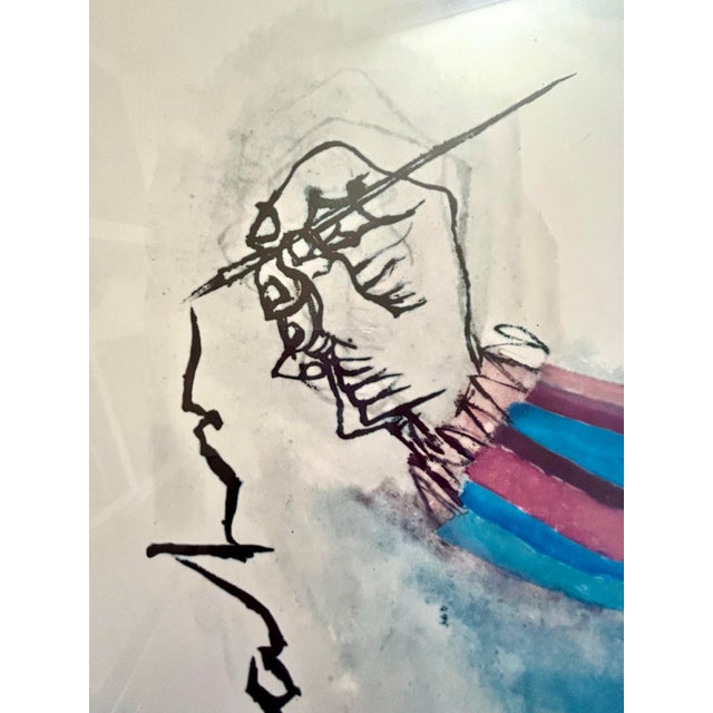 January 18 to February 12" exhibition poster of jester on horse by Ben Shahn, circa 1960s. Presented in a vintage silver...