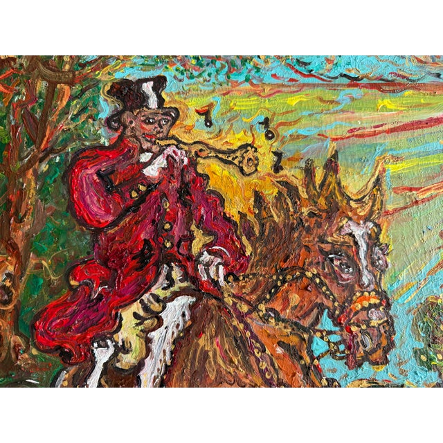 Red Serg Graff "Fine Hunt" Large Original Oil Painting European Equestrian Art, Coa For Sale - Image 8 of 12