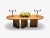 Wood Organic Modern, Solid Oak, Handcrafted Pedestal Oval Dining Table, 21st C. For Sale - Image 7 of 7