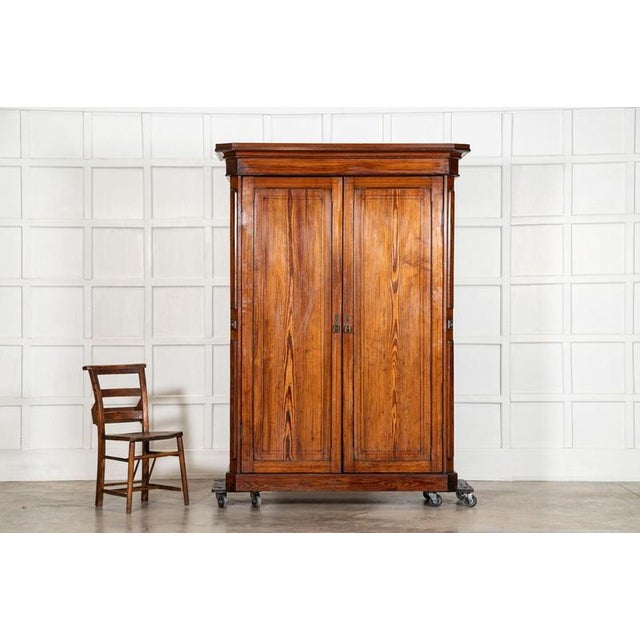19th Century English Pine Christopher Wardrobe For Sale - Image 4 of 18