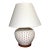 Vintage Ralph Lauren Designer Perforated White Ceramic Lamp W/ Shade For Sale