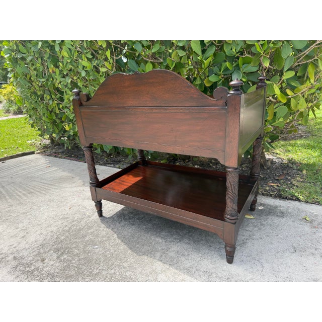 Brown Vintage Ralph Lauren Mahogany Two Tier Server - 1 For Sale - Image 8 of 12