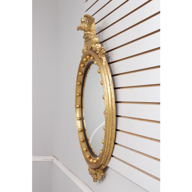 Age: Approx: 10 Years Old Details: Model 1255 9D Gold High Quality Construction Large Impressive Mirror Federal Style...