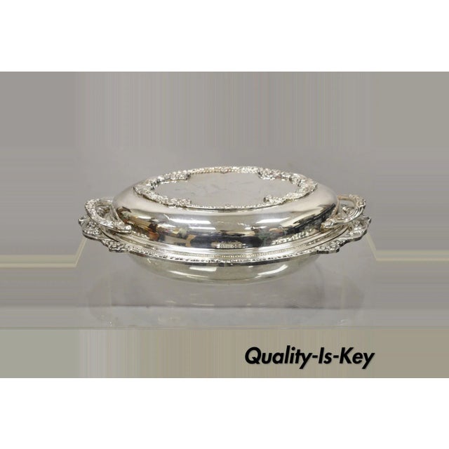 Vintage Silverplate Victorian Style Ornate Lidded Vegetable Serving Dish Platter For Sale - Image 12 of 12