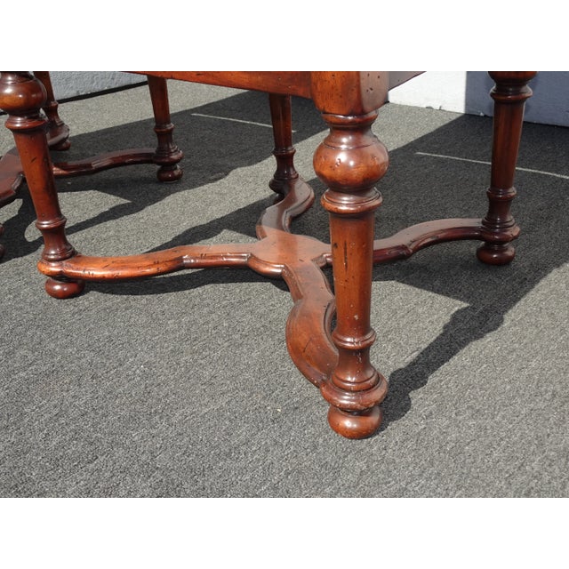 Theodore Alexander Brown Leather Library Side Chairs French Traditional - a Pair For Sale - Image 11 of 13