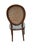 Louis XVI Style Cane Back Chair With Oval Back and Upholstered Seat For Sale In Buffalo - Image 6 of 6