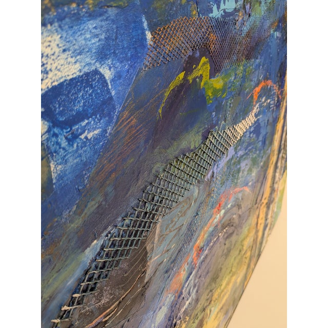 Paint Buckman Bridge, Abstract Expressionist, Mixed Media on Canvas, Marsha Glazière For Sale - Image 7 of 9
