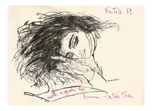 Anna Salvatore - Greeting Card with Drawing - 1959