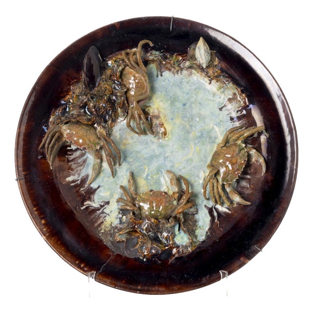 Large Earthenware Plate, 19th Century For Sale