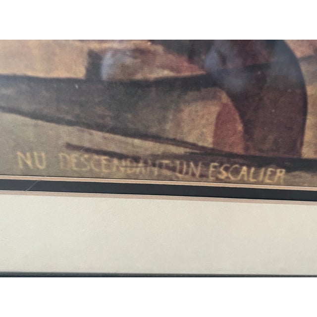 Beige Vintage 1980s Marcel Duchamp Framed Print For Sale - Image 8 of 8