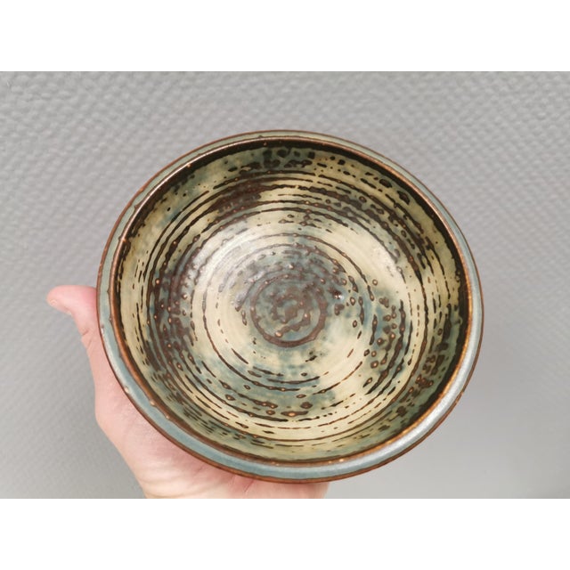 Ceramic Bowl with Sung Glaze by Kresten Bloch for Royal Copenhagen, 1963 For Sale - Image 7 of 12