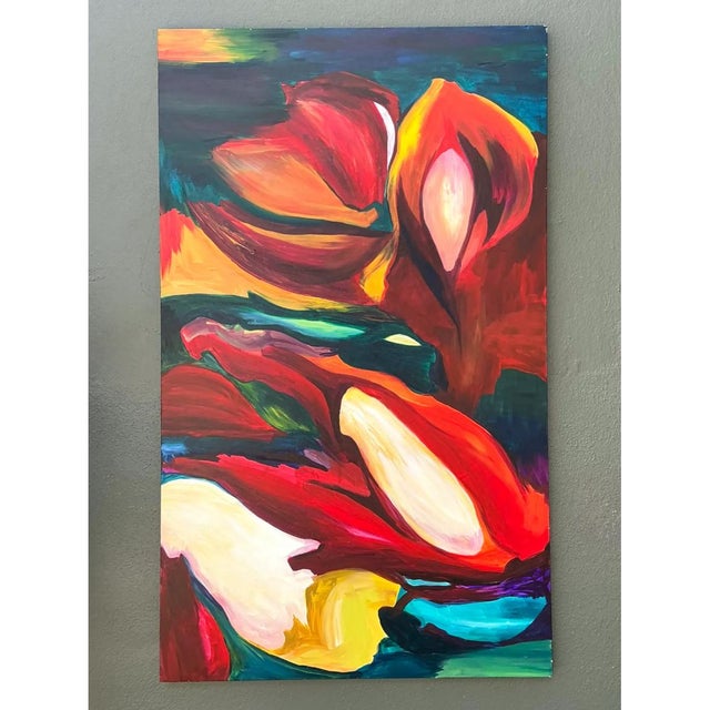 Vintage Abstract Expressionist Oil Painting on Canvas For Sale - Image 11 of 12