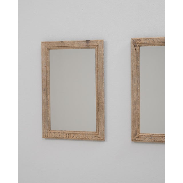1900s French Oak Wall Mirrors - A Pair For Sale - Image 4 of 18