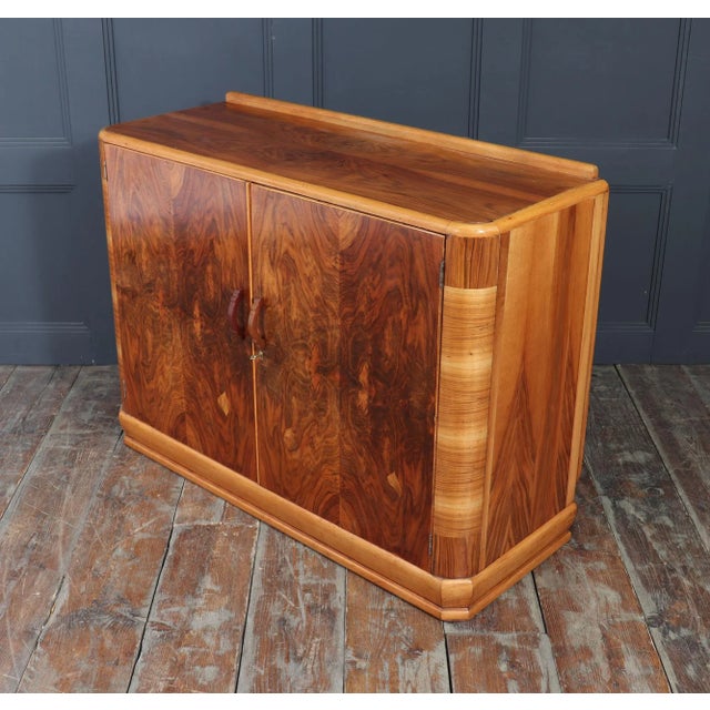 English Art Deco Walnut Sideboard, 1930s For Sale - Image 11 of 14