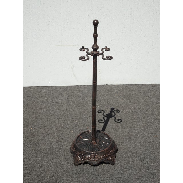 Share Set of Four Vintage French Country Black Cast Iron Fireplace Tools For Sale - Image 10 of 17
