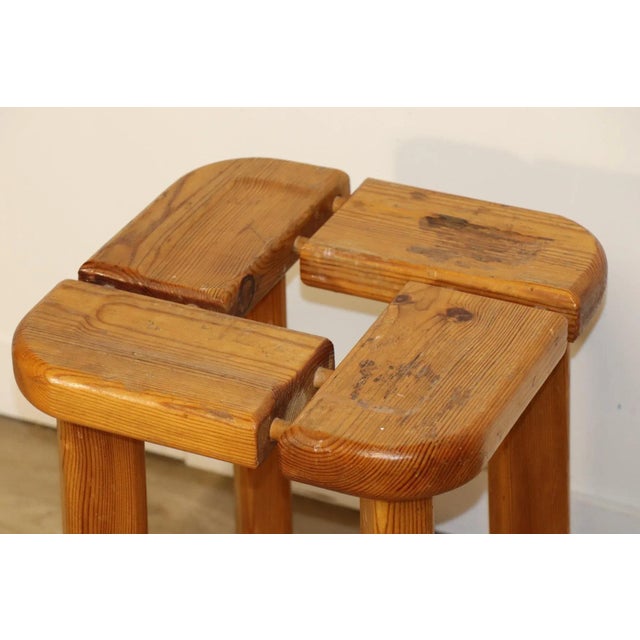 Vintage Pine Stool from Olof Ottelin, 1960s For Sale - Image 10 of 16