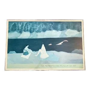 1987 Milton Avery Swimmers and Sunbathers Original Exhibition Poster, Framed