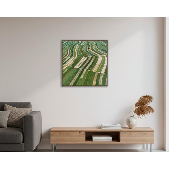 Photography "Stripes_of_Suloszowa_007" Contemporary Aerial View Limited Edition Photograph by Bernhard Lang For Sale - Image 7 of 9