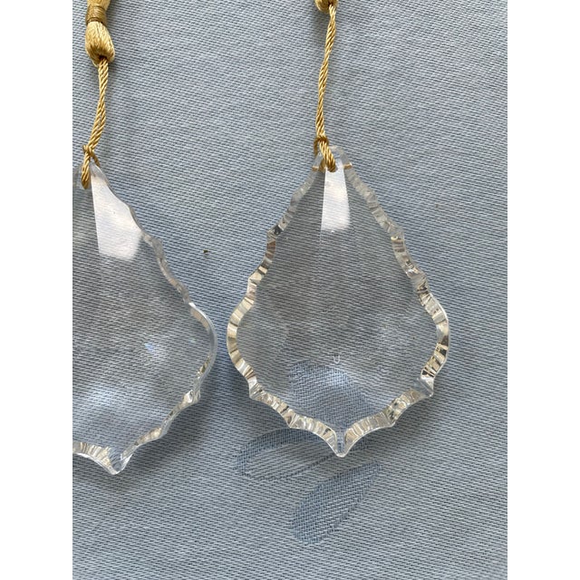 Early 20th Century Antique Crystal Ornaments, Pendant Shape - Set of 4 For Sale - Image 5 of 9