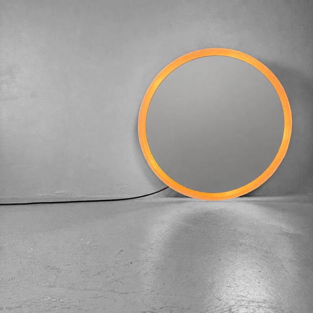 Mid-Century Modern Vintage Illuminated Mirror from Hillebrand Leuchten, Germany, 1970s For Sale - Image 3 of 17