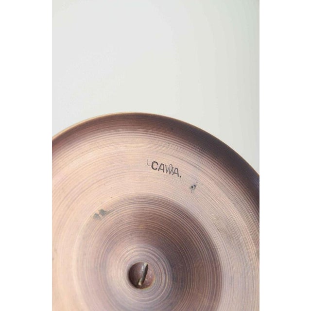 Art Deco Brass Candlesticks from CAWA, Denmark, 1940s, Set of 2 For Sale - Image 4 of 5