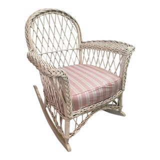 Late 19th Century Heywood-Wakefield Wicker Rocking Chair For Sale