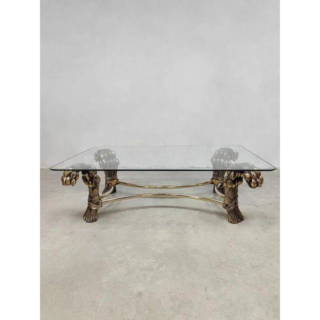 Gold Hollywood Regency Coffee Table by Willy Daro, 1970s For Sale - Image 8 of 8