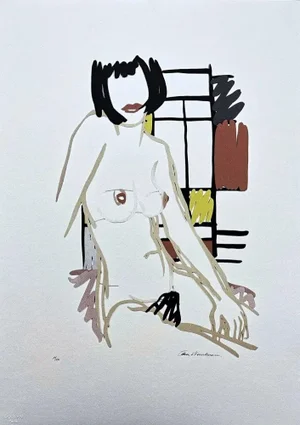 1990s After Tom Wesselmann "Monika Nude Sitting" Pop Art Serigraph
